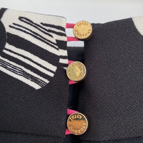 Juicy Couture Pop Art Retro Flower Power Mini Dress‎ Black / White size 0 - Picture 7 of 11